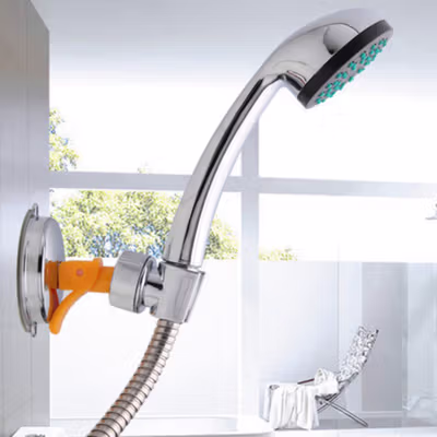 BATHE PROJECT Holder Kepala Shower Mandi 360 Derajat Plastik Suction - JJ14711 - Silver