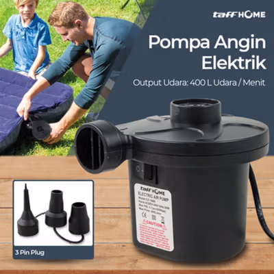 TaffHOME Pompa Angin Elektrik Air Pump Vacuum Compression 400L/min - CZ-198B - Black