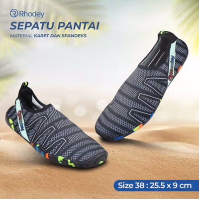 Rhodey STOUREG Sepatu Pantai Olahraga Air Water Sports Barefoot Shoes 38 - 6688 - Gray