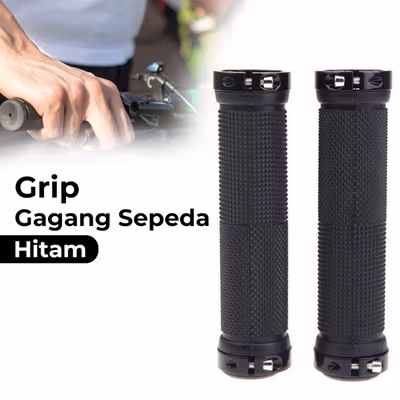 TaffSPORT Handgrip Sepeda Universal Tutup Setang Anti Slip Handlebar - CL8455 - Black