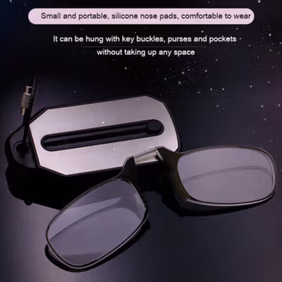 HZ Kacamata Baca Jepit Hidung Rabun Dekat Nearsighted Reading Glasses Plus 1.50 - F2304 - Black