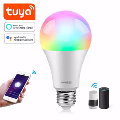 TaffLED Lampu Bohlam LED Smart Bulb Bluetooth WiFi RGBCW E27 9W - A60 - White
