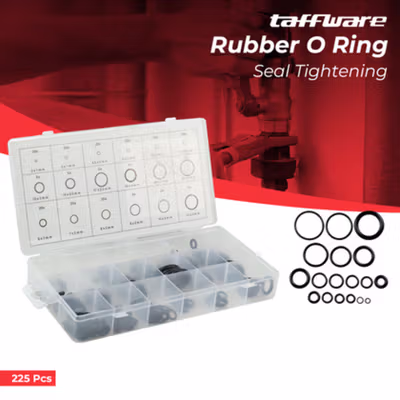 Taffware Karet Rubber O-Ring Seal Tightening Repair Kit 225 PCS - E436 - Black