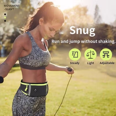 ZEST Tas Pinggang Olahraga Lari Waterproof Running Waist Bag - ZE-WP420 - Black