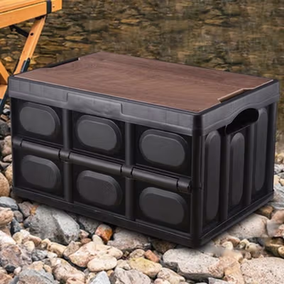 GIANXI Kotak Penyimpanan Lipat Bagasi Mobil Foldable Storage Box 56L - G-560 - Black