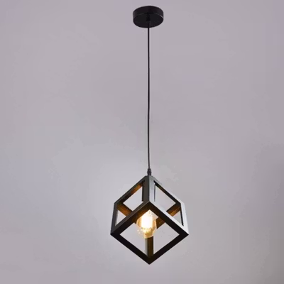 Genixgreen Fitting Lampu Gantung Vintage Iron Hanging Lamp E27 - D316 - Black