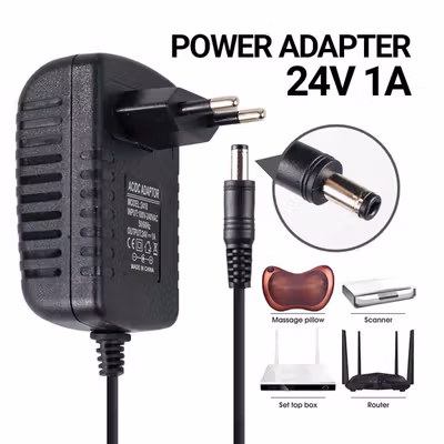 Taffware Adaptor Power Supply Converter AC to DC 24V 1A LED Strip - 2410 - Black