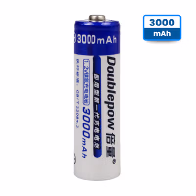 Doublepow Baterai Isi Ulang AA Rechargeable Ni-MH 3000 mAh 1.2V 1 PCS - White