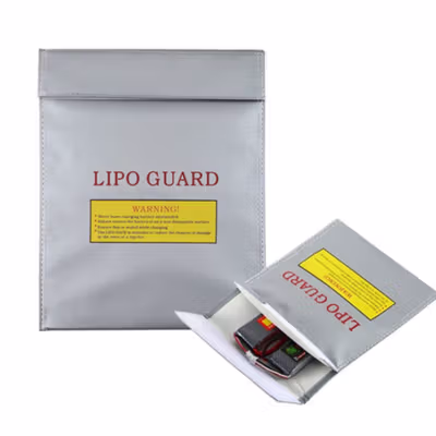 Generic RC LiPo Battery Safety Guard Charge Bag 22.5x29cm - AA401 - Silver