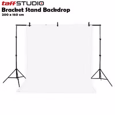 TaffSTUDIO Bracket Stand Backdrop Foto Studio 200x160cm - DD-110 - Black