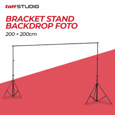 TaffSTUDIO Bracket Stand Besi Backdrop Foto Studio 200x200cm - DD-110 - Black