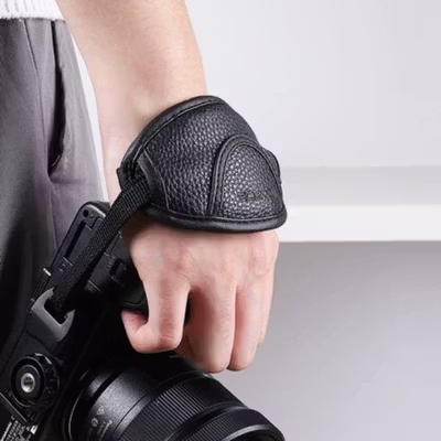TOAZOE Hand Grip Wrist Strap Camera DSLR Leather for Nikon Canon - TZ-42 - Black