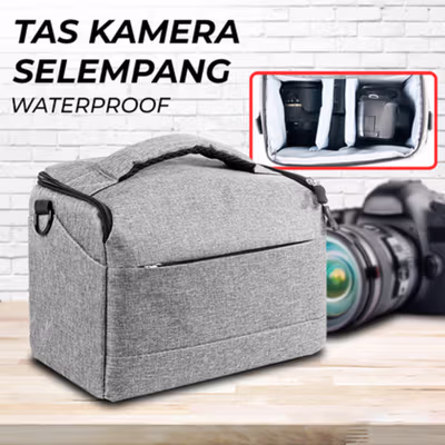 Fottos Tas Kamera Selempang DSLR Waterproof Nilon - YK505 - Gray