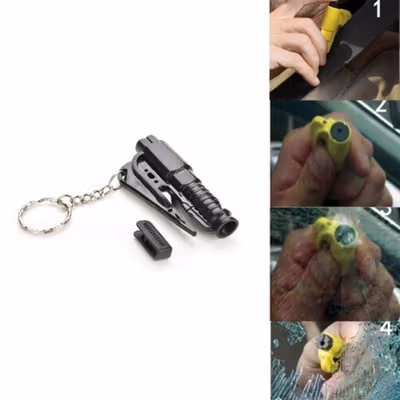 Alloet Safety Glass Breaker Pemecah Kaca Mobil Multifungsi - OD-0173 - Black