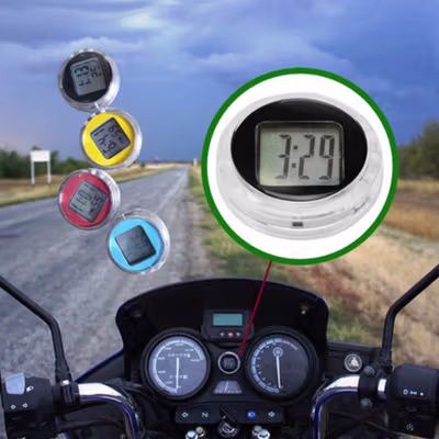 AOZBZ Dekorasi Motor Jam Mini Digital Watch Clock Waterproof IP64 - 118i - Mix Color