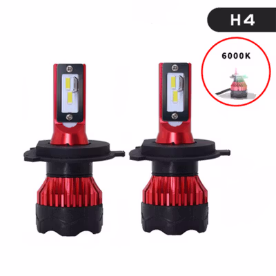 GT Lampu Depan Mobil LED Car Headlight ZES 12000 Lumens 55W H4 2 PCS Cool White 6000K - K5 - Red