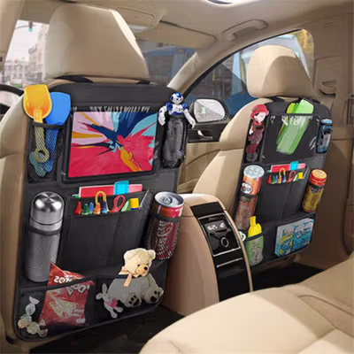 KzeR Tas Gantung Kursi Belakang Mobil Car Backseat Organizer 42x60cm - Kz031 - Black