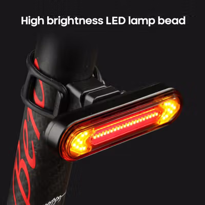 Machfally Lampu Belakang Sepeda COB LED Bike 500mAh with Remote - BK600 - Black