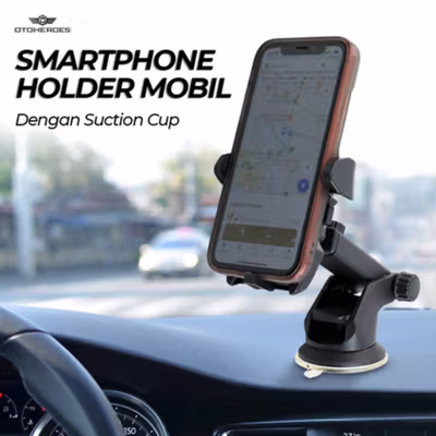 OTOHEROES Smartphone Car Holder Adjustable with Suction Cup - T003 - Black