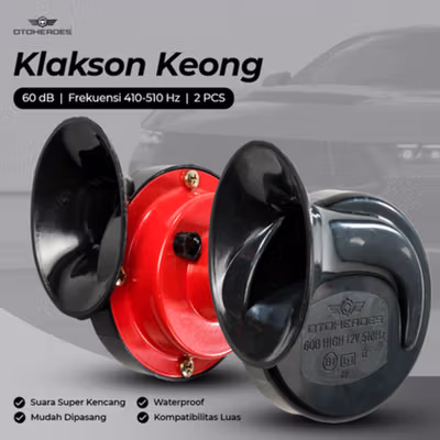 OTOHEROES Type R Klakson Keong Mobil Air Horn 12V 60dB 2 PCS - 60B - Black/Red