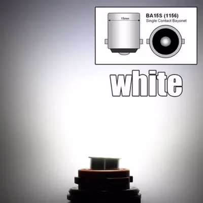 SEAMETAL Lampu Sein Mobil Rem Reverse LED 1156 BA15S 12-24V - ST56 - White
