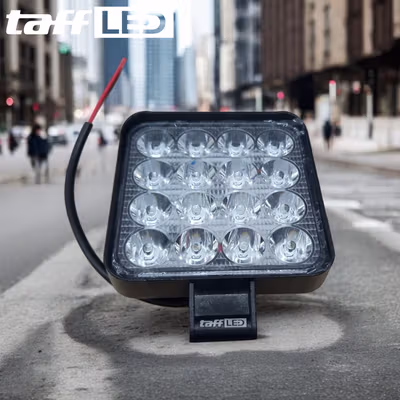 TaffLED Lampu Sorot Tembak Mobil LED Floodlight Cool White IP68 48W - D841 - Black