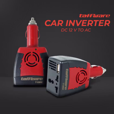 Taffware Car Inverter DC 12 V to AC 220V 5V USB 150W - T150W - Black/Red