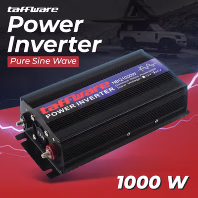 Taffware Power Inverter Mobil Pure Sine Wave DC 24 to AC 220V 1000W - NBQ1000 - Black