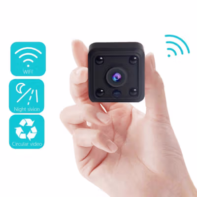 Yisfream Kamera CCTV Indoor Mini WiFi IP Camera IR Detection 480P - Y-36 - Black