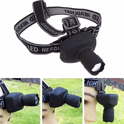 ASB Senter Kepala Headlamp Flashlight Waterproof Zoom 3W - TK17 - Black