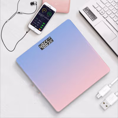 Taffware Digipounds Timbangan Badan Digital Scale Rechargeable 180kg - AR18 - Violet