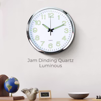 Ainivia Jam Dinding Quartz Creative Design Model Luminous 30cm - MM61WC - White