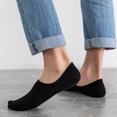 BAMBOO Kaos Kaki Invisible Bawah Mata Kaki Wanita 34-38 6 Pasang - A11319CZ - Black