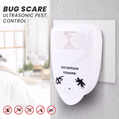 Bug Scare Ultrasonic Rat Pest Control Repeller Anti Nyamuk - LI-3110 - White