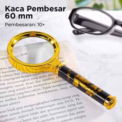 Kaca Pembesar Handheld Magnifying Glass Lup Magnifier 60mm 10X - Transparent
