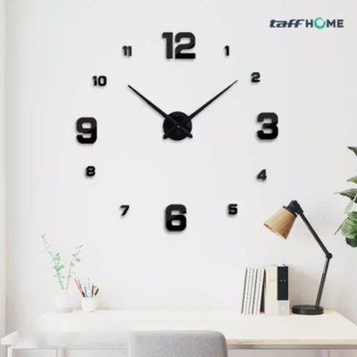 TaffHOME Jam Dinding Besar DIY Giant Wall Clock 90-100cm - DIY-102 - Black