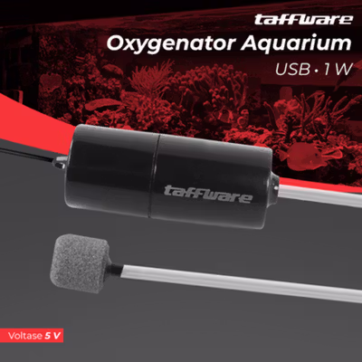 Taffware Aerator Aquarium Fish Tank Oxygenator USB 1W - AB479 - Black