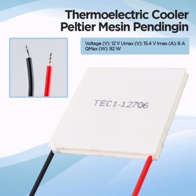 TEC Thermoelectric Cooler Modul Peltier Mesin Pendingin 92W 12V - TEC1-12706 - White