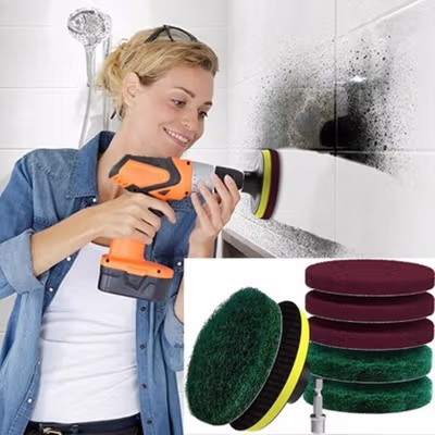 UNTIOR Kepala Pembersih Electric Drill Cleaning Pad Hex Bit 8 PCS - UN3 - Multi-Color