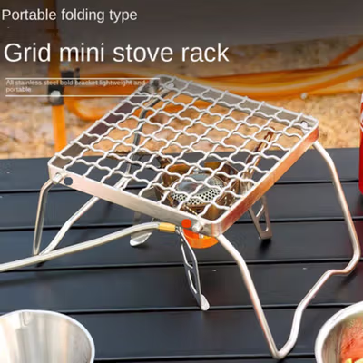Dikecloud Jaring Panggangan Lipat Foldable Grill Net Stainless Steel - DK13 - Silver