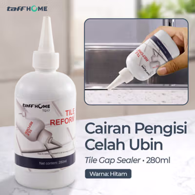 TaffHOME Lem Keramik Multifungsi Celah Ubin Tile Gap Sealant 280ml - TG17 - Black