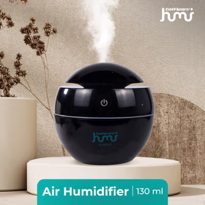 Taffware HUMI Air Humidifier Mini Ultrasonic Aroma Diffuser 130ml - K-003-1 - Black