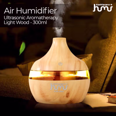 Taffware HUMI Air Humidifier Mini Ultrasonic Aroma Diffuser RGB 300ml - KJR-J003 - Wooden