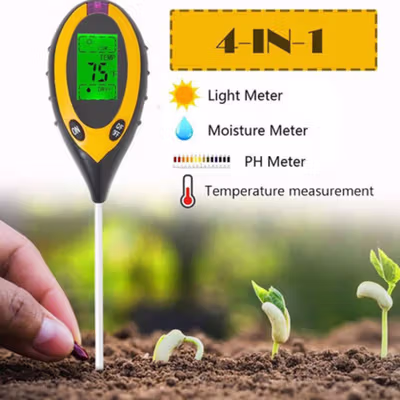 Taffware Pengukur Temperatur dan Kelembapan Tanah Soil PH - TPH01803 - Black