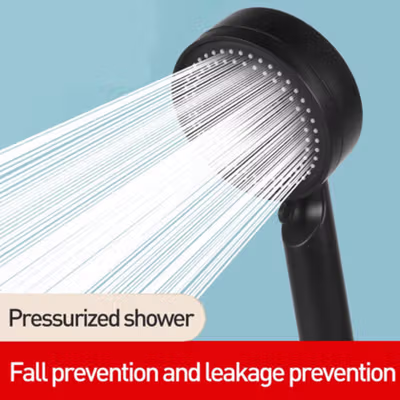BATHE PROJECT Kepala Shower Mandi 8 Mode Flow Adjustable Shower Head - SH28 - Black