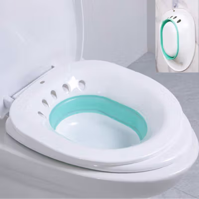 H&W Sitz Bath Baskom Kloset Perawatan Wasir Perineum Foldable - XSSG - Green