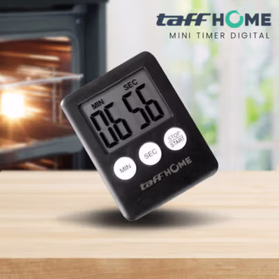 TaffHOME Timer Masak Dapur Digital Mini Magnetic Kitchen Countdown - 704AAB - Black