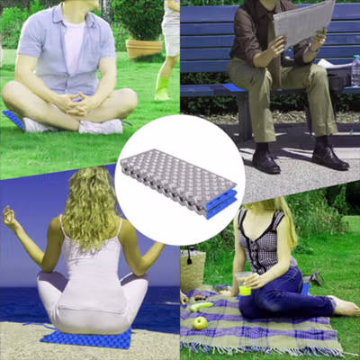 Benhong Matras Lipat Alas Duduk Camping Hiking Foldable Cushion Seat - BH380 - Blue