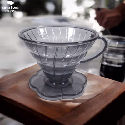 One Two Cups V60 Coffee Dripper Alat Seduh Kopi Manual Plastik 3-4 Cup - KP-25 - Gray