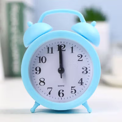 DESIGIFT Jam Weker Alarm Bedside Double Bell Clock - SA704B - Blue